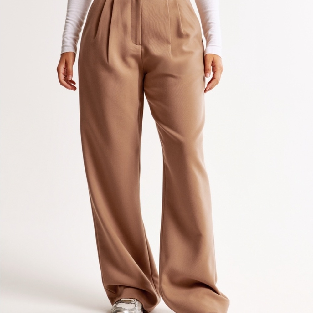 Abercrombie & Fitch Curve Love Sloane Tailored Wide Leg Pant